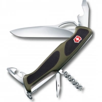 Нож перочинный Victorinox RangerGrip 61 0.9553.MC4 130мм 11 функций чёрно-зеленый купить в Краснодаре