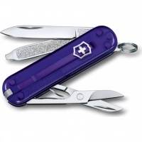 Нож Victorinox Classic SD Colors, Persian Indigo (0.6223.T29G) фиолетовый полупрозрачный, 7 функций 58мм купить в Краснодаре