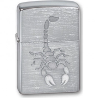 Зажигалка ZIPPO Scorpion Brushed Chrome, латунь с никеле-хром.покрыт., серебр., матов., 36х56х12 мм купить в Краснодаре